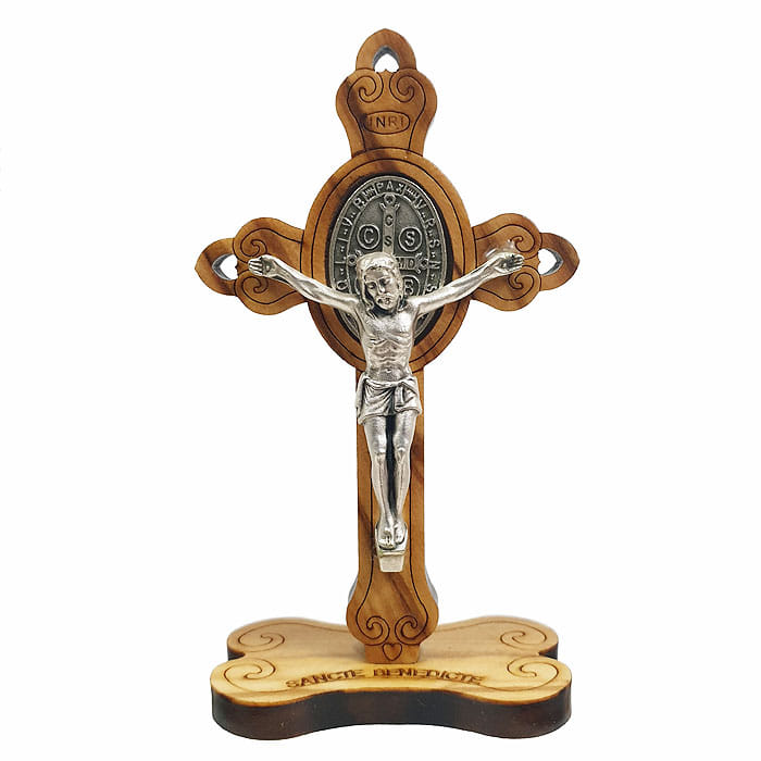 가톨릭천주교성물 탁상용십자가 이태리올리브하트분도