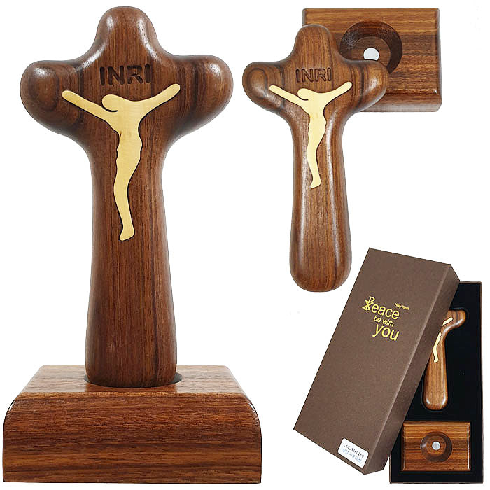 가톨릭천주교성물 손십자가 분리형 탁상십자가