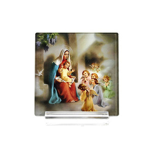 가톨릭 아크릴 이콘(탁상용 미니) 성모자-아기와 천사