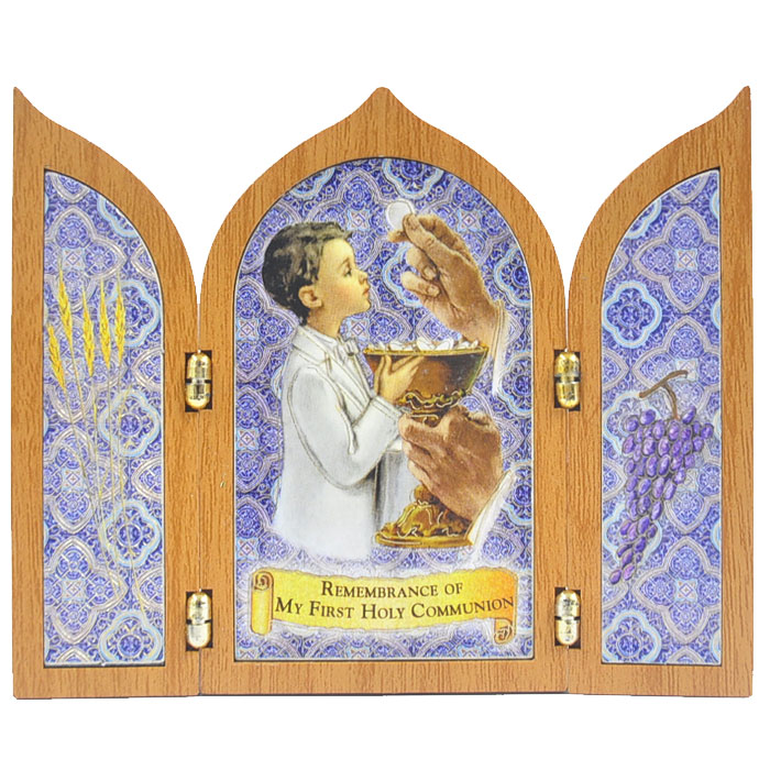 가톨릭성물 첫영성체삼련판 (남)-이태리탁상이콘