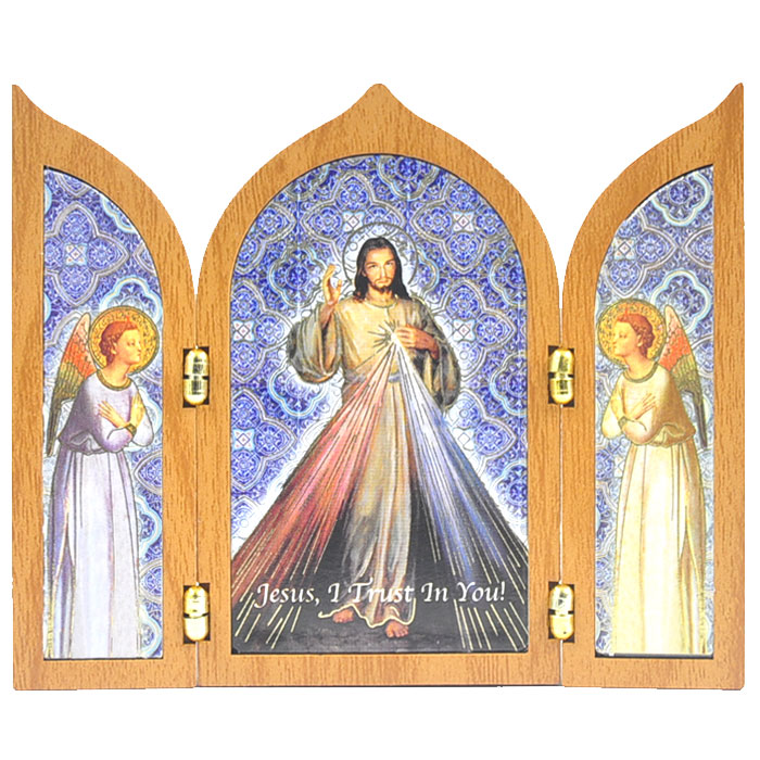 가톨릭성물 자비예수 삼련판 -이태리탁상이콘
