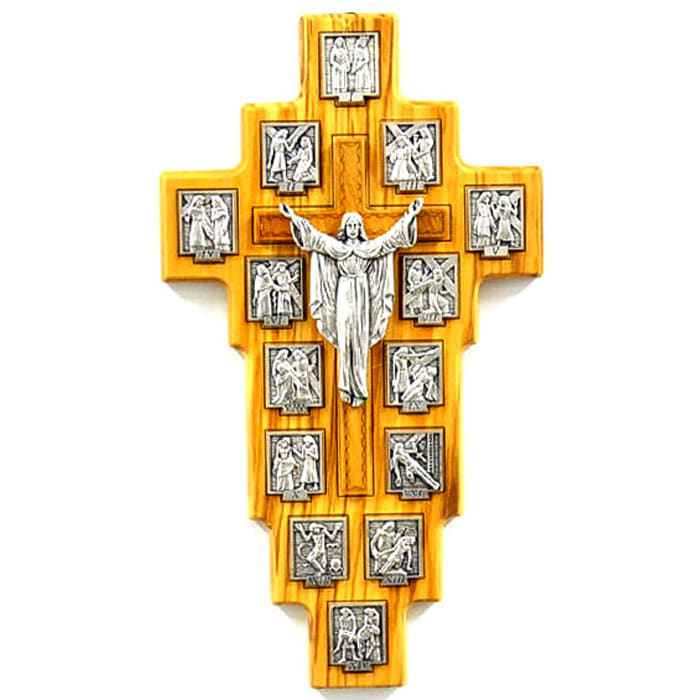 가톨릭 성물 이태리올리브 14처 벽고상 (대)