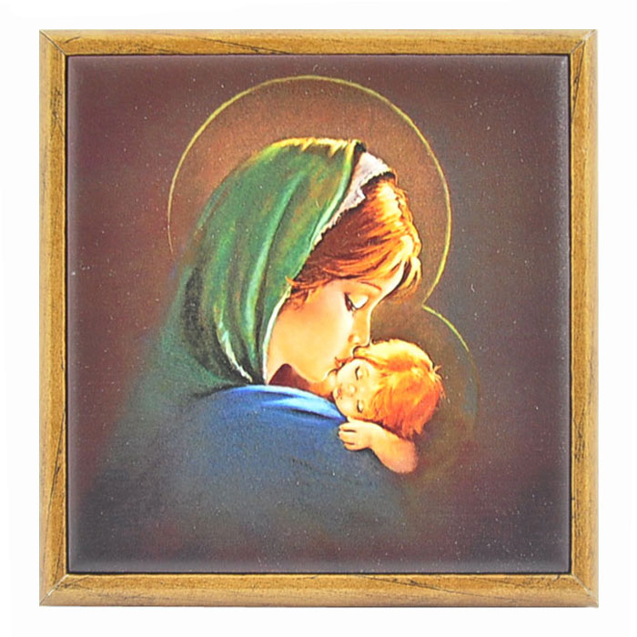 가톨릭성물 타일액자 성모님과 아기예수(신)